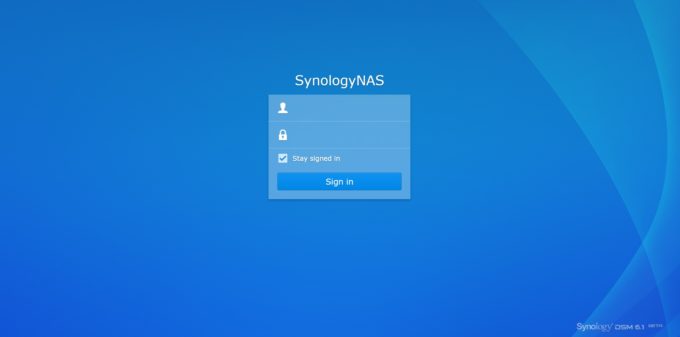 Synologyログイン画面