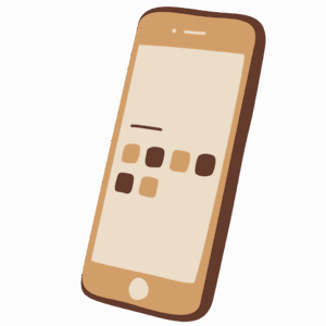 茶色いスマホ画像