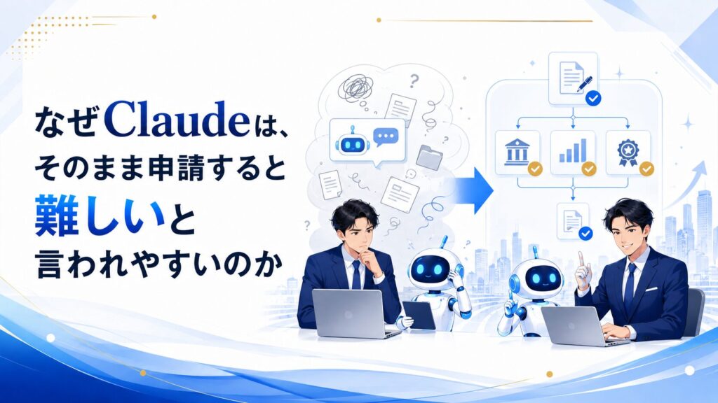 なぜClaudeは、そのまま申請すると難しいと言われやすいのか