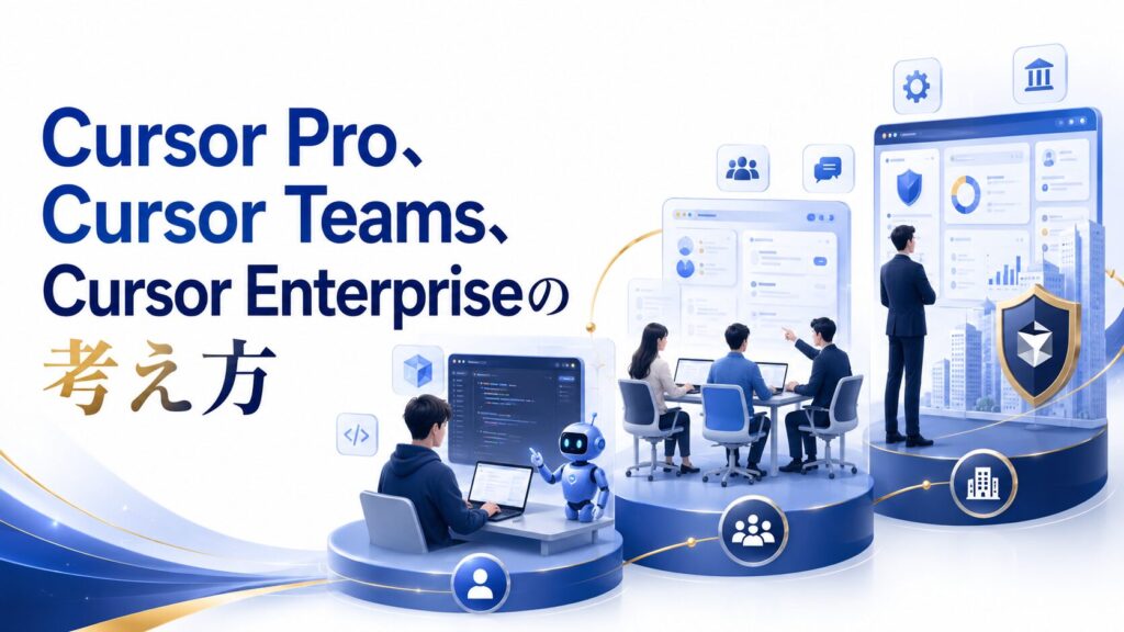 Cursor Pro、Cursor Teams、Cursor Enterpriseの考え方
