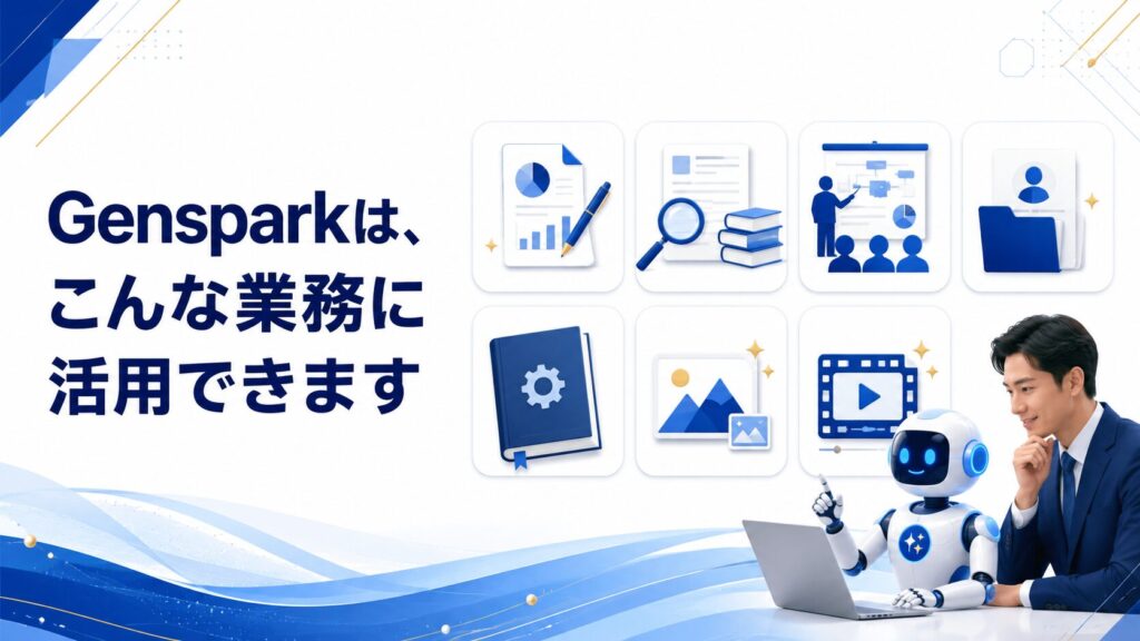 Gensparkは、こんな業務に活用できます
