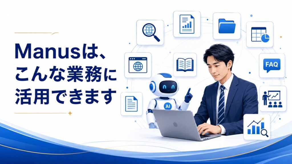 Manusは、こんな業務に活用できます