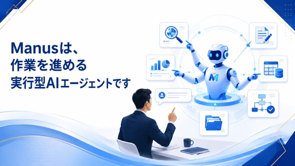 Manusは、作業を進める実行型AIエージェントです