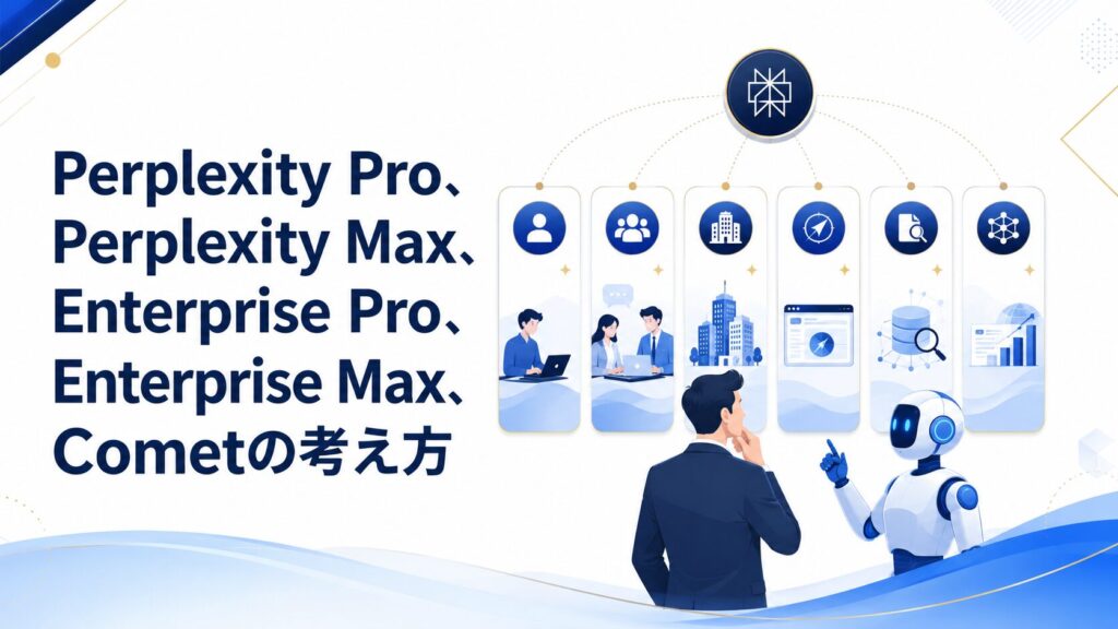 Perplexity Pro、Perplexity Max、Enterprise Pro、Enterprise Max、Cometの考え方