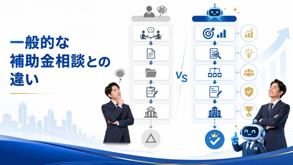 一般的な補助金相談との違い