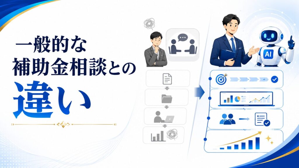一般的な補助金相談との違い