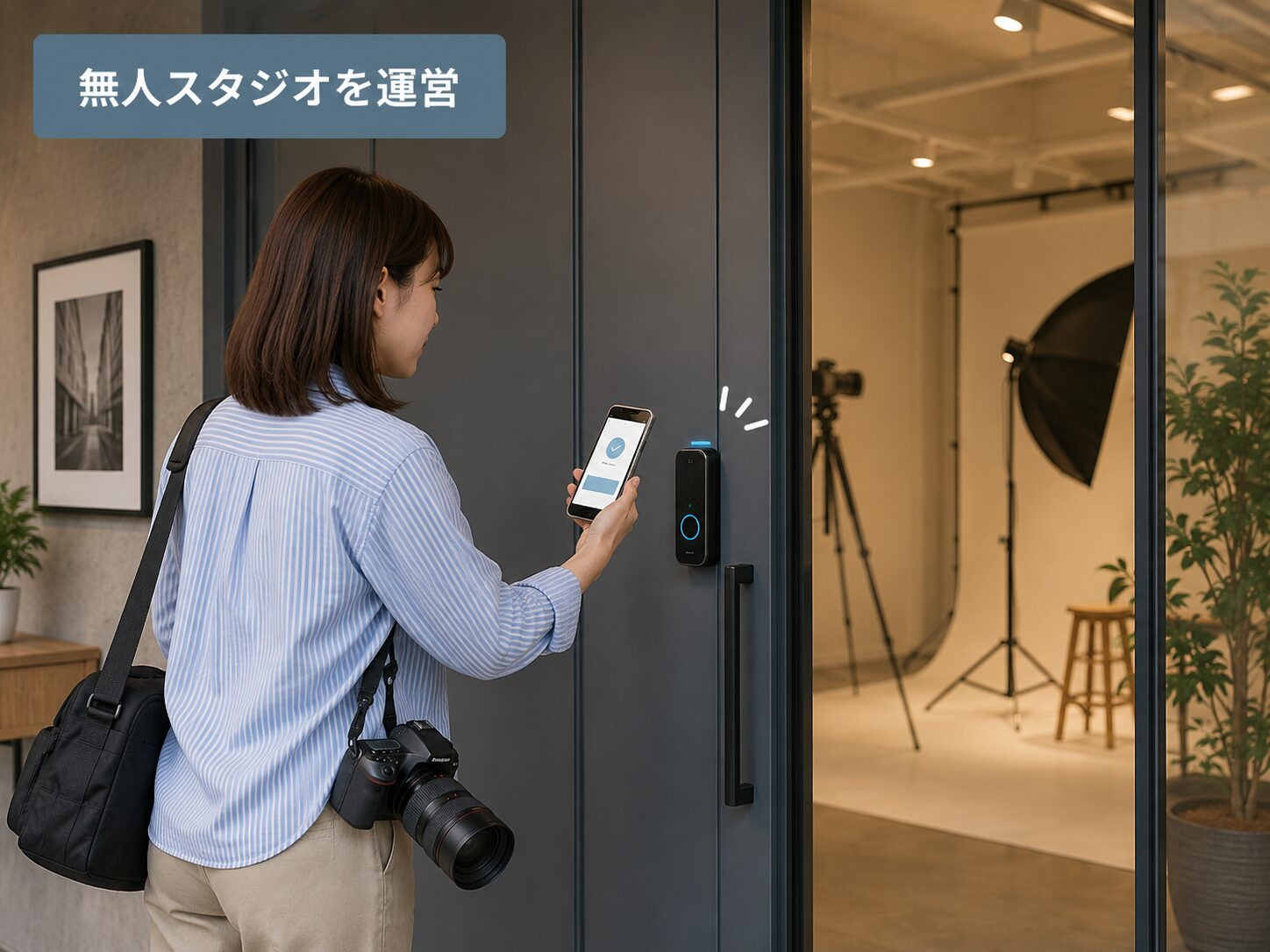 レンタル撮影スタジオをRESERVAで無人運営するイメージ