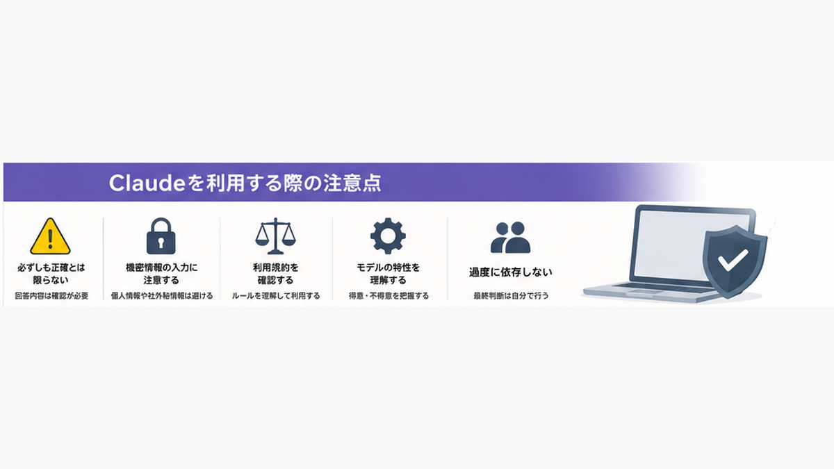 Claudeを利用する際の注意点