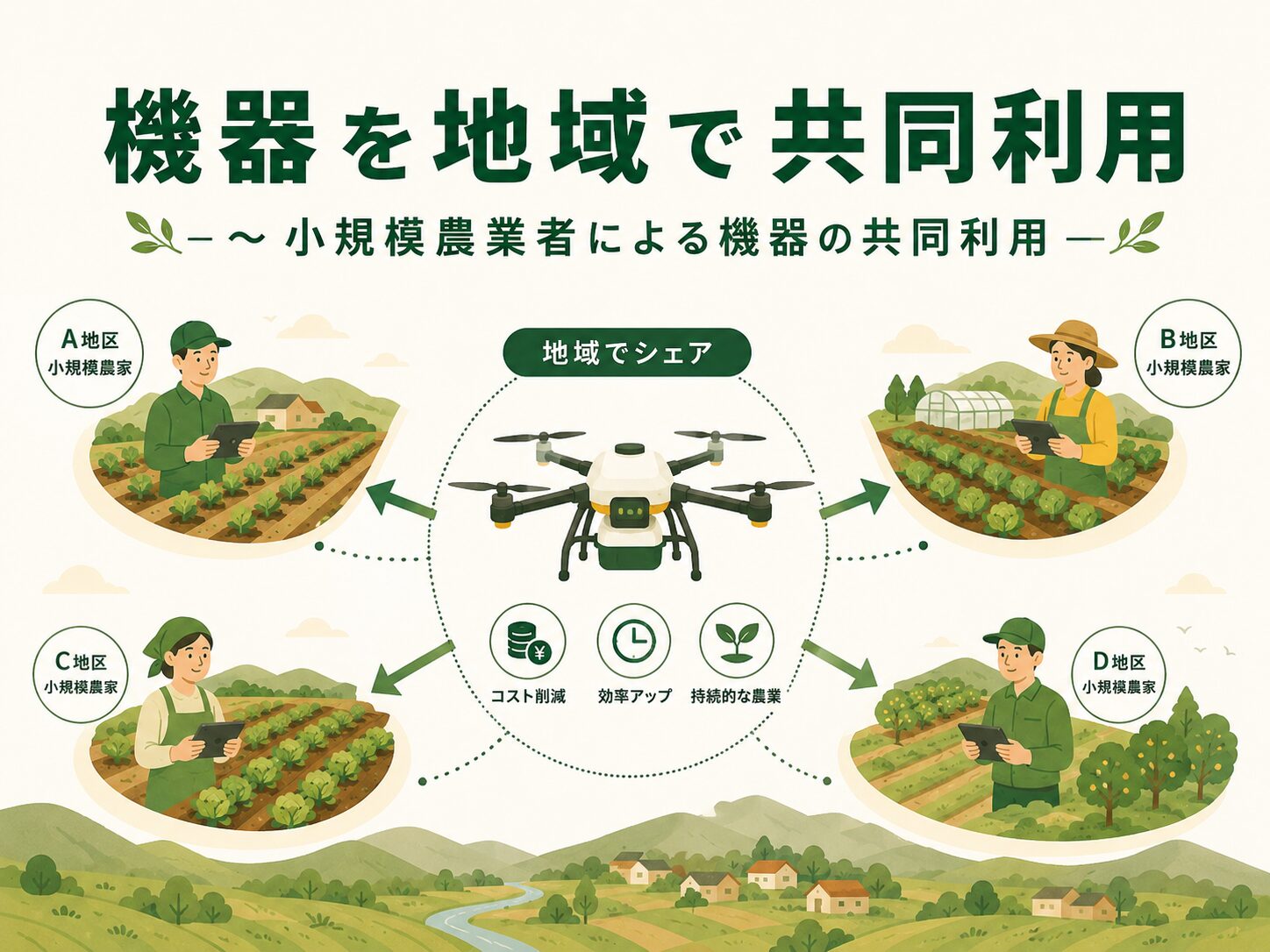 画像 小規模農業者による機器の共同利用