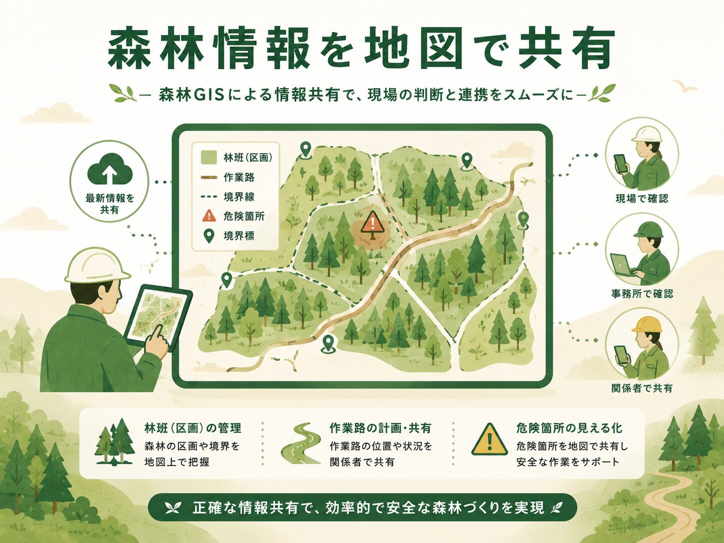 画像 森林GISによる森林情報の地図共有
