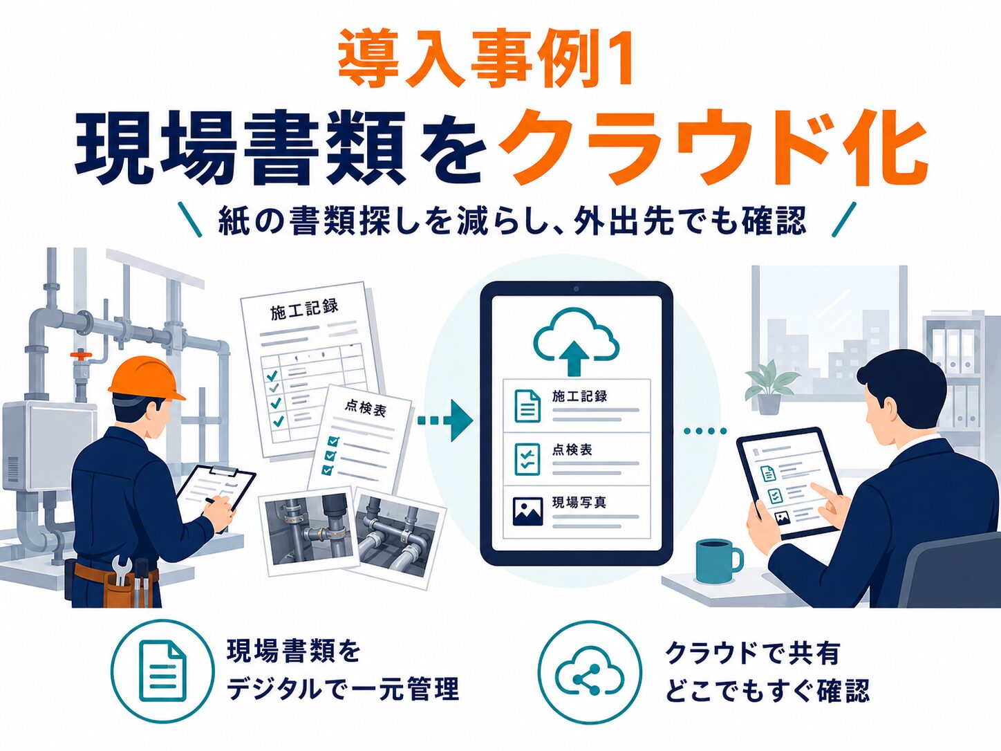 サクミル導入で現場書類をクラウド化した株式会社竹内工業所の事例