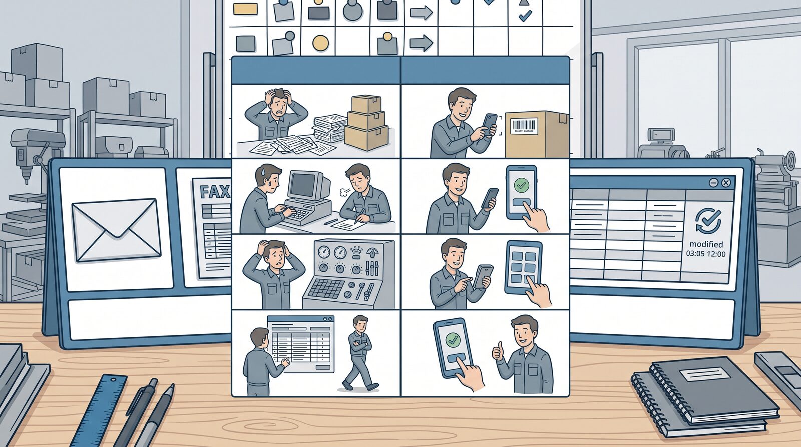 画像 現場がシステムに入力しなくなる4つの原因と対策を対比させた図