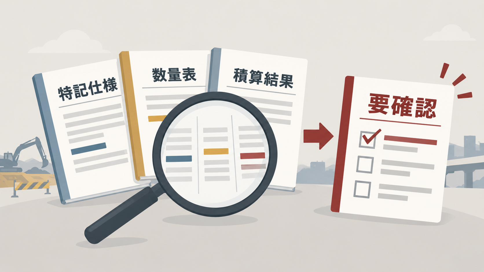 仕様書の要件抽出から既存積算システム、積算後チェックまでのAI活用フロー