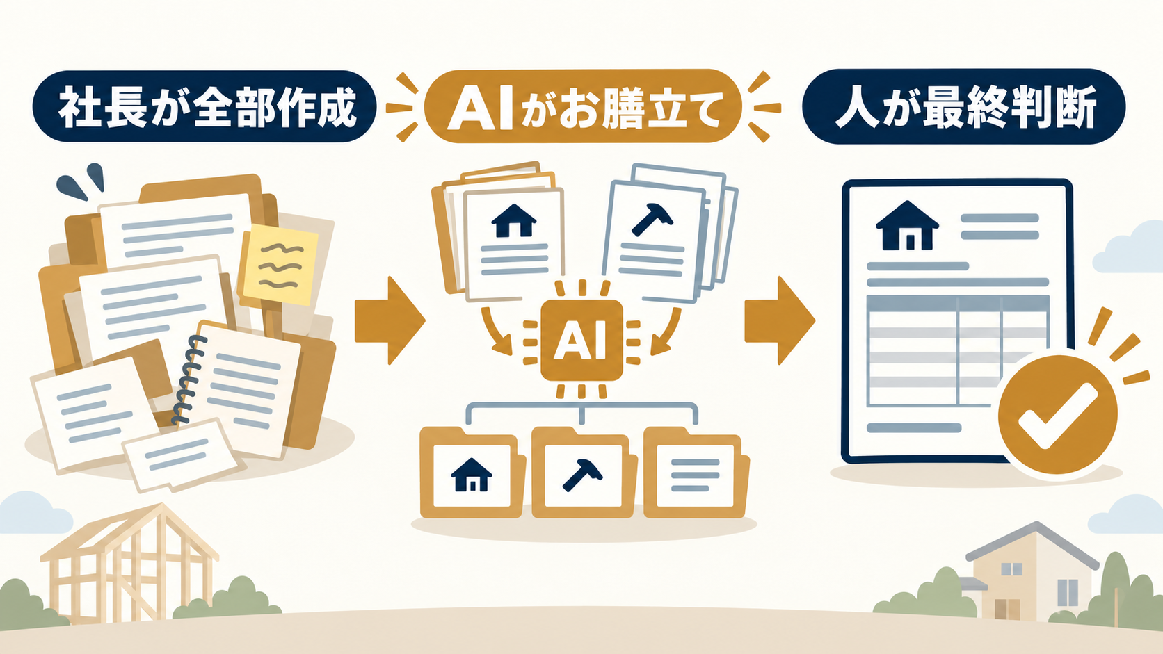社長だけで行う見積作成からAIが準備を支援する見積業務への変化